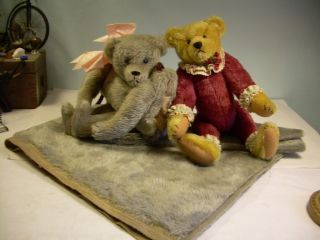 Mohair Vintage 36 " X 42 " 3/8 " Pile Warm Gray Teddy Bear,  Crafts 1yd Swirl Curl