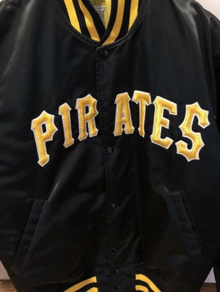 Starter Pittsburgh Pirates Throwback Satin Bomber Jacket Sz L Vintage 1990’s.