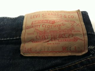 Vintage Levi Strauss & Co Levis 501xx Dark Blue Jeans 33 27 Rivets Big E