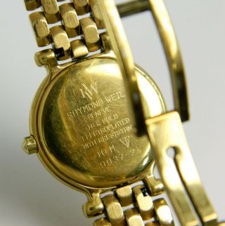 Vintage Raymond Weil Geneve 18K Gold Plated Women ' s Quartz Wrist Watch 9937 - 2 4