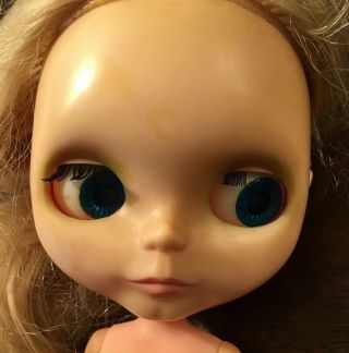 Vintage Rare Kenner 1972 Blythe Doll 4 Color Changing Eyes,  Blond,  6 lines 5