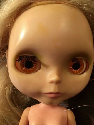 Vintage Rare Kenner 1972 Blythe Doll 4 Color Changing Eyes,  Blond,  6 lines 6
