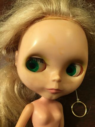 Vintage Rare Kenner 1972 Blythe Doll 4 Color Changing Eyes,  Blond,  6 lines 7