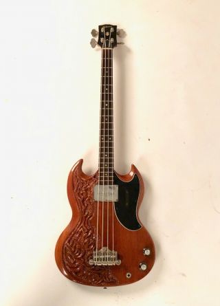 Vintage 1965 Gibson Eb - 0 Bass Carved Top Sg