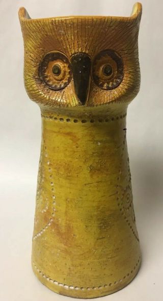 Vintage Mid Century Modern Italy Bitossi Rosenthal - Netter Owl Vase