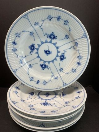 Vtg Royal Copenhagen Porcelain Blue Fluted Plain Dinner Plate No: 1/175 Rare 10 "