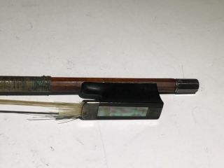 Antique Bausch Wood Violin Bow: 29 1/4” Length From Germany.
