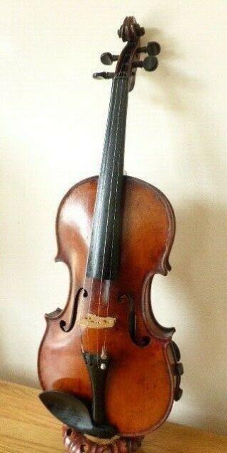 C1887 Antique French Label Jean Baptiste Violin Lob 14 1/8 " Viola Cello