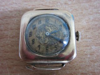 Antique Art Deco A.  W.  C Co American Waltham Watch Co 15j - 14k Gold Wrist Watch