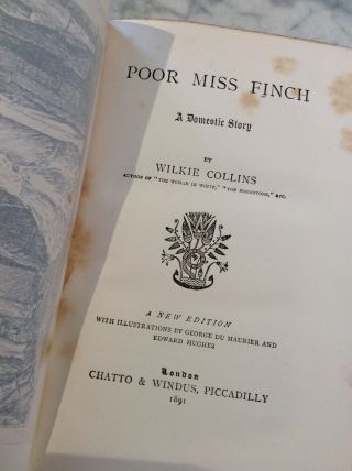 Set Of Vintage Wilkie Collins Books Chatto & Windus 9