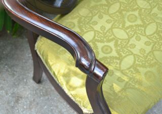 ANTIQUE Double CHAIR Federal Hepplewhite SHIELD BACK SETTEE Carved Mahogany Rare 5