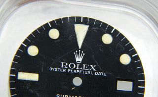 Vintage Rolex Submariner Date 1680 Matte Black & Tritium Watch Dial 2