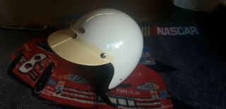 Rare Vintage Pre 1962 Snap Strap Bell Toptex Helmet - Size 7 1/2 White