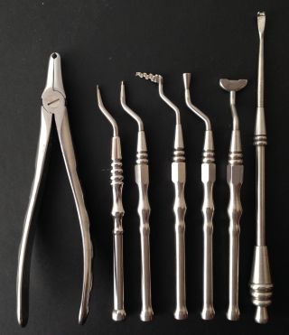 Stunning Vintage Dental Blade Implant Surgical Instruments By Oratronics 1974