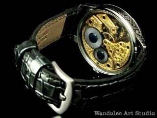 LONGINES Vintage Men ' s Wrist Watch Skeleton Noble Design Mens Wristwatch Swiss 5