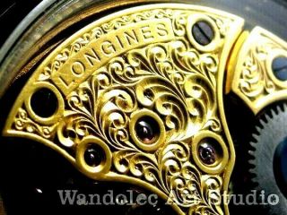 LONGINES Vintage Men ' s Wrist Watch Skeleton Noble Design Mens Wristwatch Swiss 9