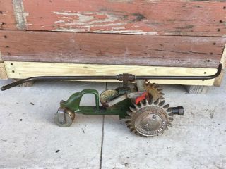 Rare Vintage Walking Lawn Sprinkler Model A5 Dual Wheel Tractor Lincoln Nebrask