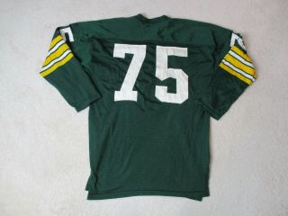 VINTAGE Sand Knit Football Jersey Adult Extra Large Green Yellow Packers 50s 60s 8