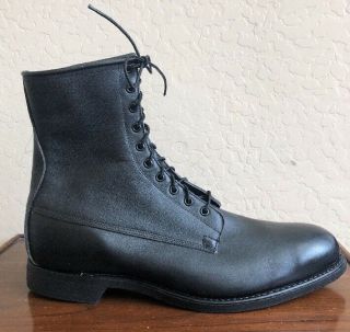 Nos Vintage Addison Shoe Co.  Black Military Work Combat Boots Mens 13.  5 Xw Usa