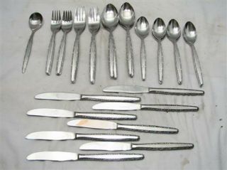 Vintage Riviera Stainless Steel Flatware Livorno Pattern 48pcs Svc For 8 Rif 19
