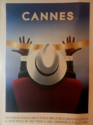 Vintage Razzia 2004 Cannes Film Festival Poster Linen Backed