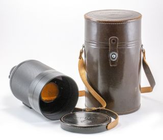 (203) Rare Nikon Reflex - Nikkor 500/5 Mirror Lens 1961 W/caps Filters Case