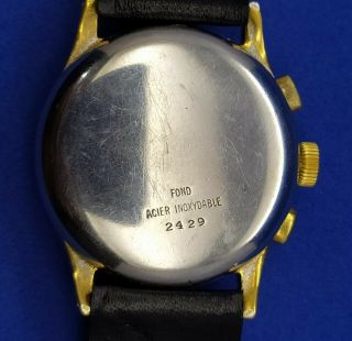 Rare Vintage Heuer Chronograph Landeron 13 Men Swiss Watch 1901 - 1949 7