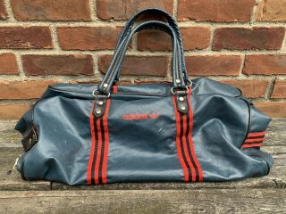 Vintage Adidas Large Leather France Duffle Bag 1978 Argentina World Cup