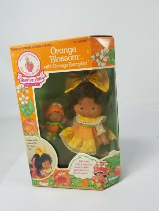 Vintage Strawberry Shortcake Orange Blossom Berrykin Doll & Orange Berrykin