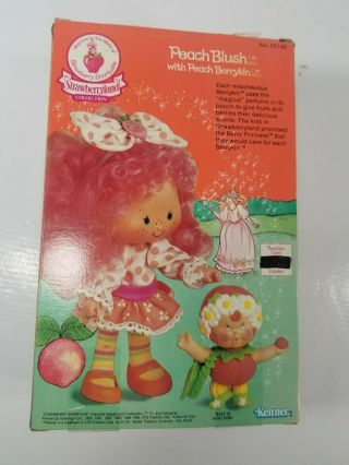 Very Rare Strawberry Shortcake Peach Blush Berrykin Doll Vintage Kenner 10