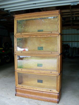 Antique Oak Barrister Bookcase Macey