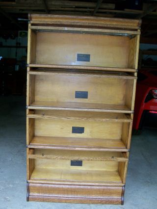 Antique Oak Barrister Bookcase Macey 3
