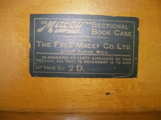 Antique Oak Barrister Bookcase Macey 4