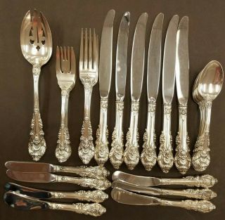 31 Pc.  Set Of Sir Christopher By Wallace Sterling Silver Flatware,  No Monogram