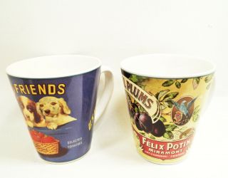 Vintage Labels by Sakura Oneida China 16 Pc Set for 4 Plates Bowls Mugs 4