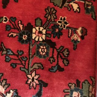 Vintage 9X12 Wool Hand - Knotted Red Tribal Area Rug 9