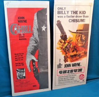 3 Vintage John Wayne Movie Posters,  Chisum/cahill/mcq