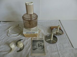 Robot Coupe French Food Processor Rc2000 W/ Accessories Handbook Vintage