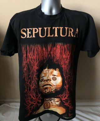 Vintage Sepultura Roots 1996 Blue Grape T Shirt Xl Tag Fits L Rare