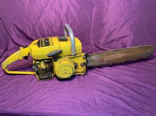 VINTAGE COLLECTIBLE MCCULLOCH MAC 10 - 10 LIGHT WEIGHT CHAINSAW WITH 16 