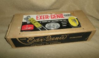 Vintage Exer - Genie Resistance Trainer Exerciser Workout With Box & Book