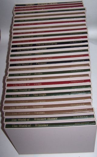 Vintage Time Life Library Of World Art 27 Volume Hardcover Book Set W/ Slipcase