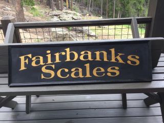 Fairbanks Scales From Minn.  Vintage Wood Sign Late 1800 