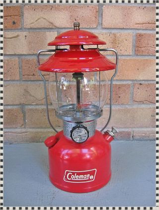 Vintage Coleman 200a 200 A Red Lantern Single Mantle 8 / 79