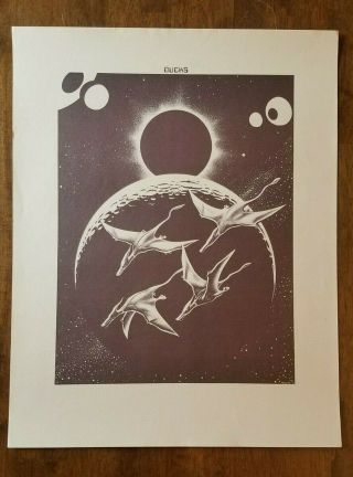 Rare Vintage Neil Young Ducks Band Poster - Jim Phillips 1977