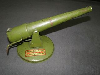 Buster Brown Vintage Antique Toy Cannon Marble Shooter,  Artillery,  Decal Rare