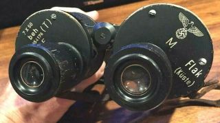 Vintage WWII Nazi Binoculars / 7 x 50 