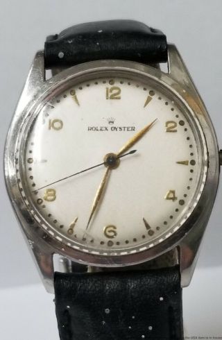 Rolex Oyster 4365 Balance Vintage Mens Wrist Watch To Fix