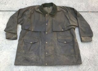 Vintage C.  C.  Filson Mens Hunting Work Jacket Oil Tin Cloth Waxed Size 3xl Men 