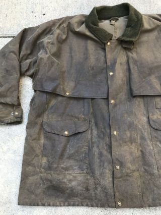 Vintage C.  C.  Filson Mens Hunting Work JACKET Oil Tin Cloth Waxed Size 3XL Men ' s 3